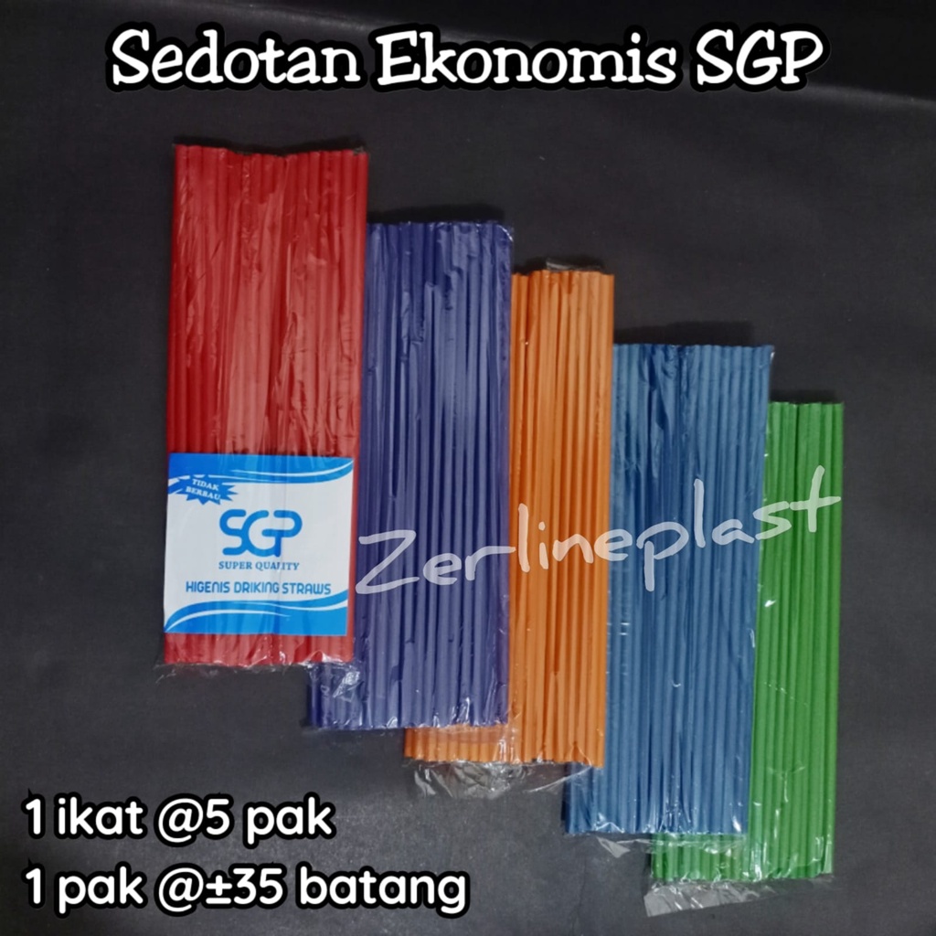 Sedotan Ekonomis SGP (sedotan murah, sedotan plastik) @5pak