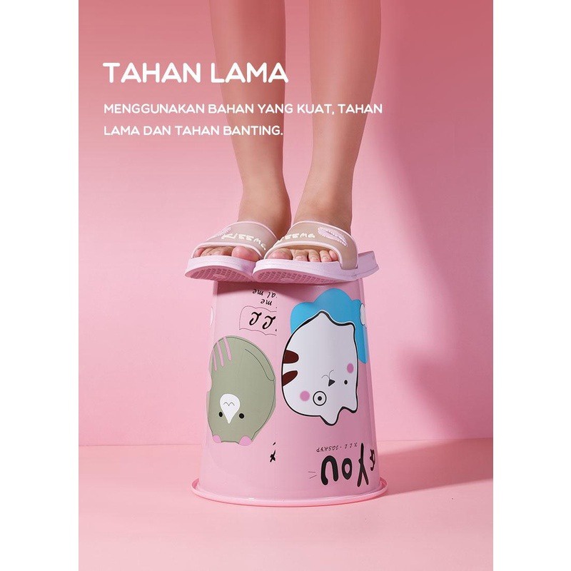 Tempat Sampah Plastik Samono SGC001 Desain Kartun Lucu Anti Pecah-1