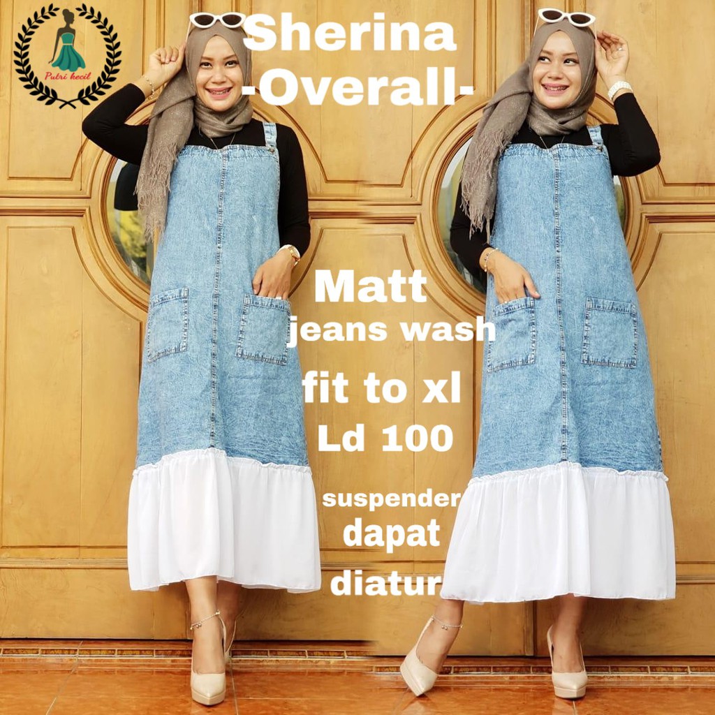 SHERINA OVERALL MATT JEANS WASH VARIASI BAWAH SIFON