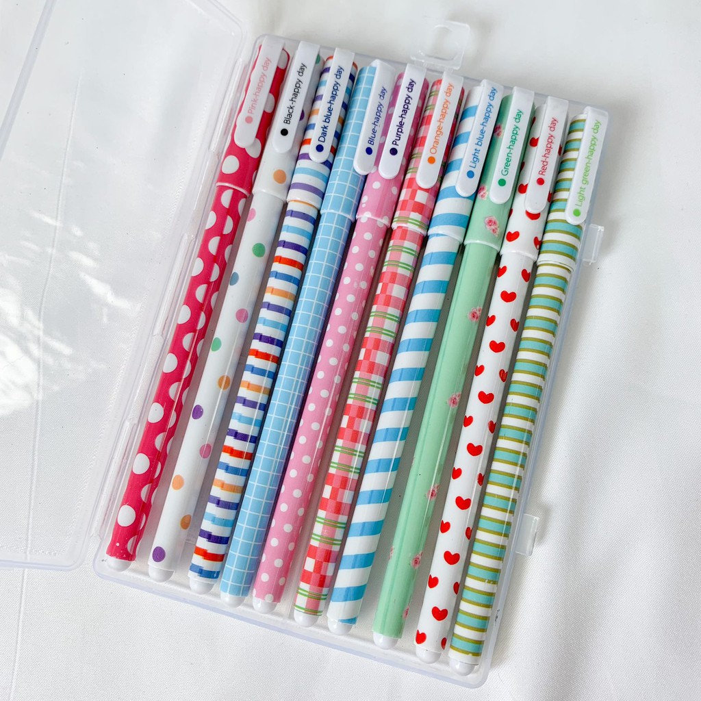 

[LuckyFortuna88] pen marble standard 1 set Pen Marbel Semua Warna Alat Tulis Kantor Lucu Pulpen Marbel 1 set pen Warna Warni Pen 1 set