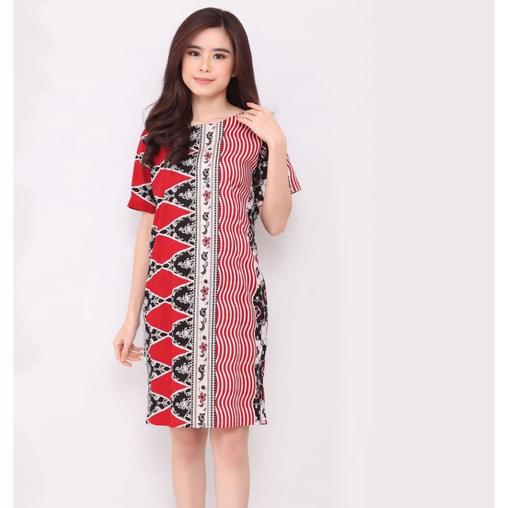 Baju Batik Wanita - Ceongsam Batik Wanita 038 MVP-Red Skt
