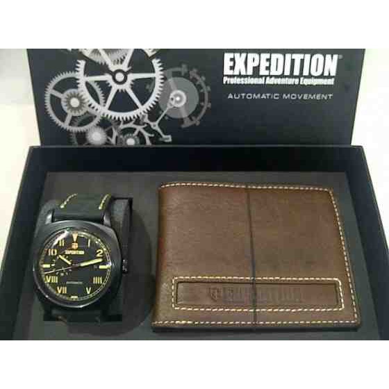 JAM TANGAN PRIA EXPEDITION 6713 E6713 FULL BLACK FREE DOMPET ORIGINAL GARANSI RESMI 1 TAHUN