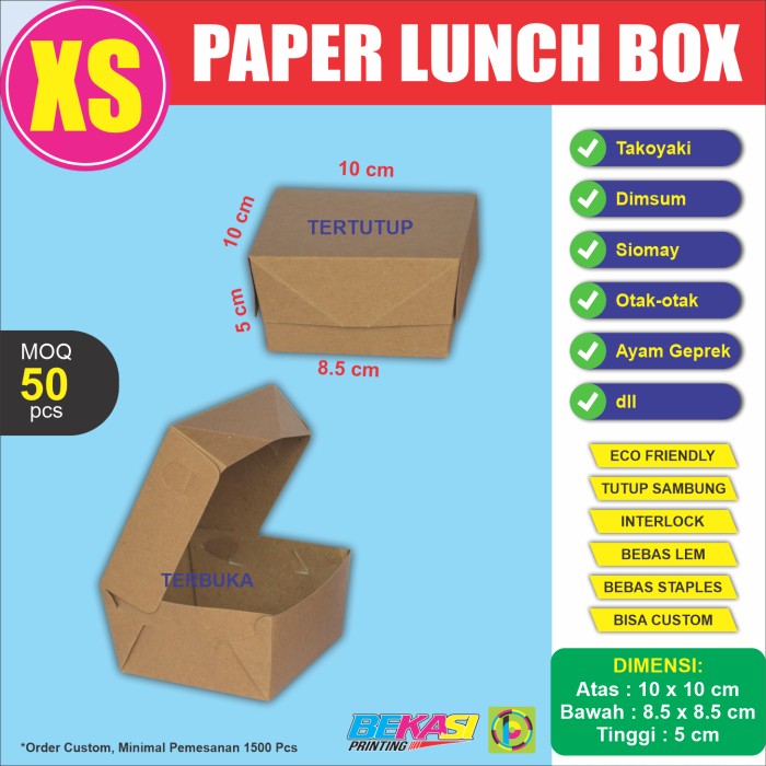 

0vdt7n Dus Takoyaki Brown Paper Box Kraft Liner Polos Uk. 10 X 10 X 5 Cm - Kraft Polos Hyft7Yt