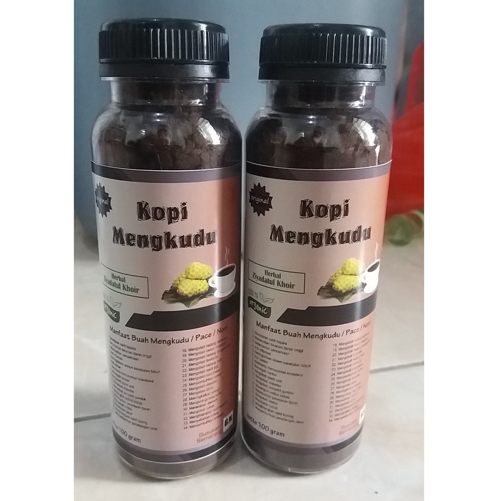 

Kopi Bubuk Mengkudu Morinda Citrifolia Pace Noni Kokudu Botol Nikmat Lezat Segar Ziyadatul Khoir