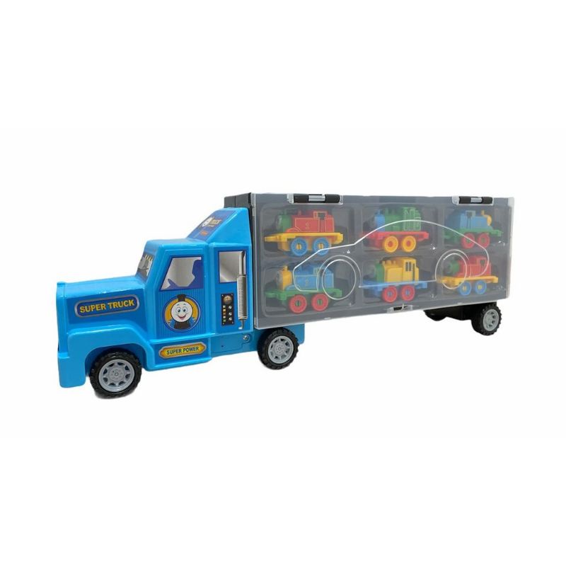 mainan mobil container truck isi 6pcs truk combination thomas train avanger cars koper