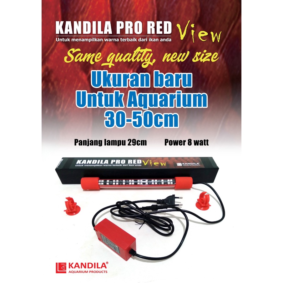 KANDILA PRO RED VIEW SERIES 400 40CM 8W LAMPU AQUARIUM