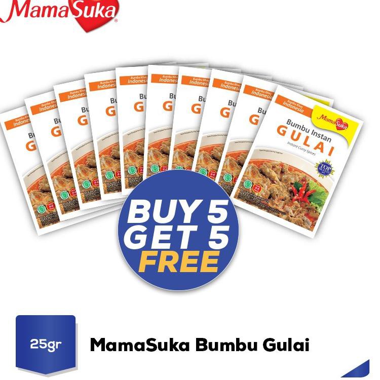 

PROMO!!!! [BUY 5 GET 5] MamaSuka Bumbu Gulai 25 gr (10pcs)