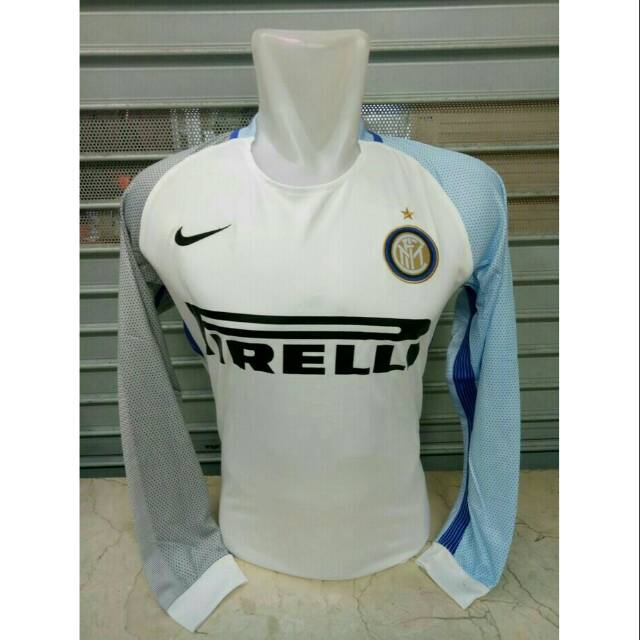 JERSEY BOLA INTER MILAN AWAY LS LONGSLEEVE OFFICIAL 17/18 GRADE ORI (FNS)