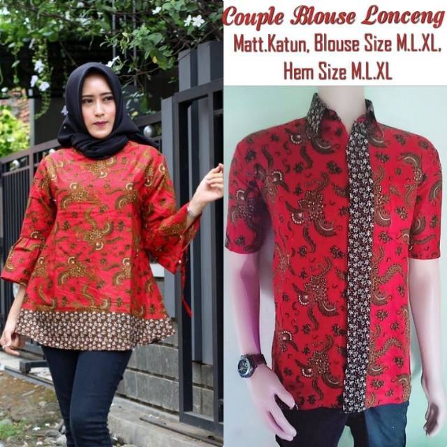 GROSIR COUPLE BATIK BLUS MERAK