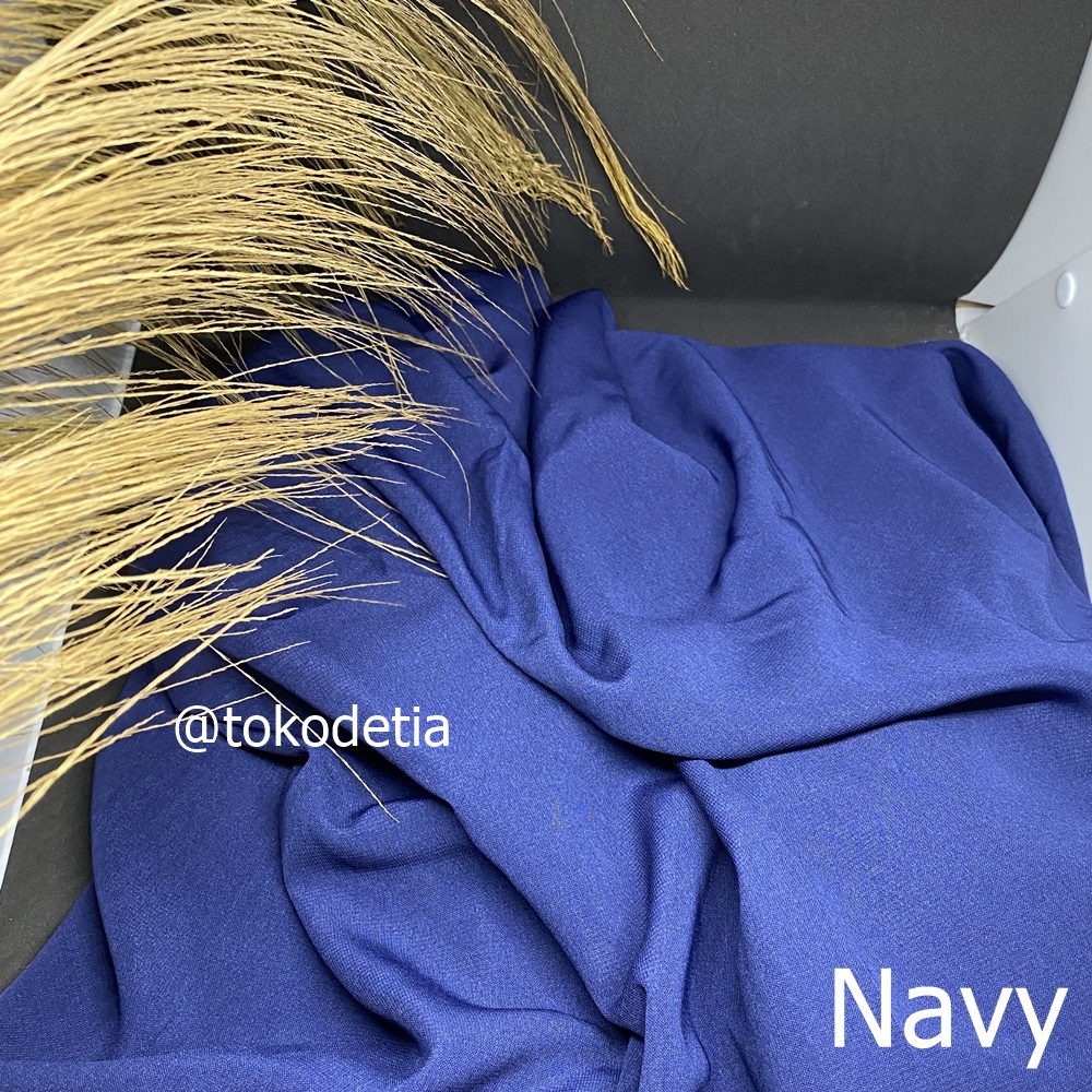 TERMURAH Kain Wolfis Grade A /  Wolpeach Premium /Wolvis Premium gamis tunik fashion-Navy