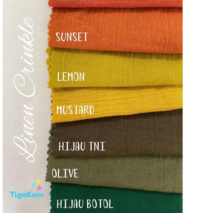 ➥ 1 Meter Kain Linen Crinkle / Linen Crincle ▲
