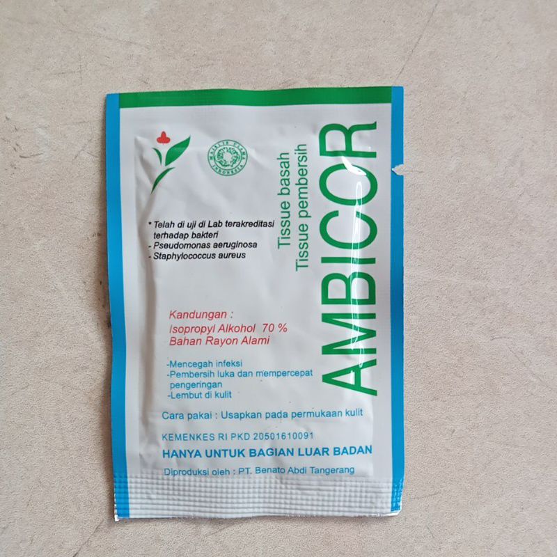 Ambicor tissue pembersih tali pusar isi 16 pcs