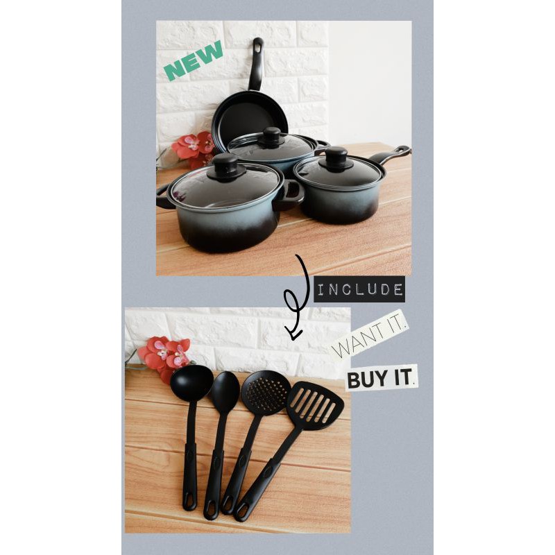 Cookware Panci Set 11pc / Panci Set Murah / Panci Set &amp; Sodet