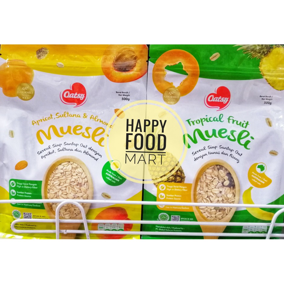 [SALE] OATSY MUESLI APRICOT SULTANA ALMOND 500G/TROPICAL FRUIT MUESLI/SEREAL SARAPAN GANDUM/OAT UTUH