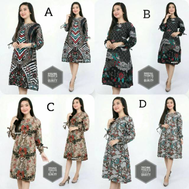 Atasan tunik batik baju batik Risna terlaris