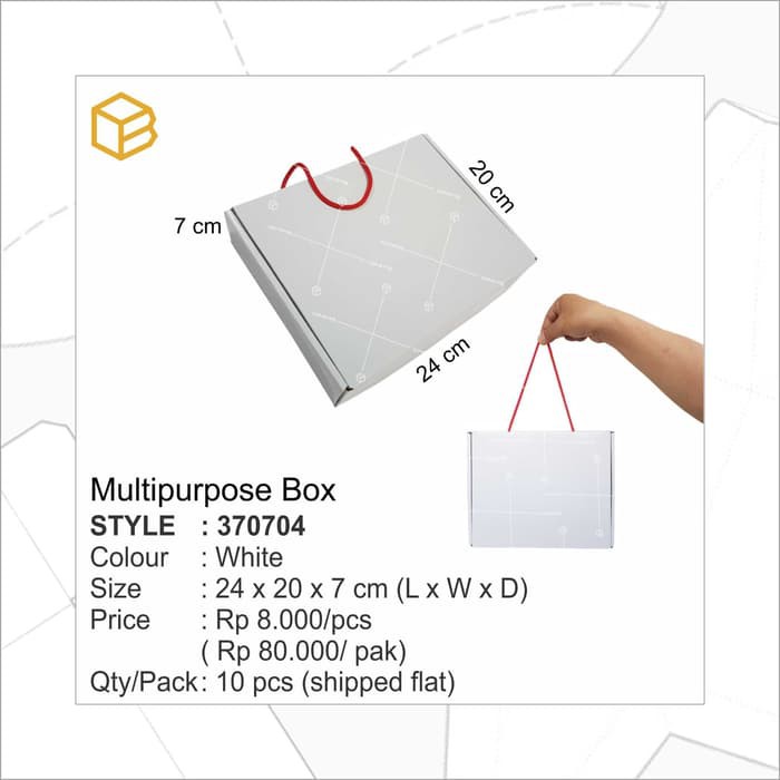 

370704 White | Box \ Packing Box \ Packing Online \ Dus Packing - Tali Coklatmuda Berkualitas
