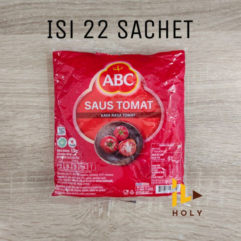 ABC Saus Tomat Sachet 22x8gr / Saus Saos Tomat