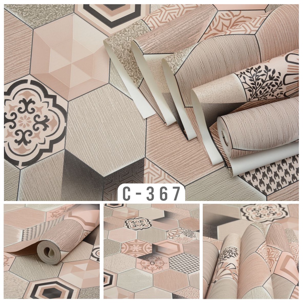 wallpaper vinyl timbul murah terbaru C-367