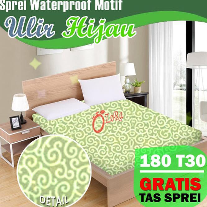 8Zal Sprei Waterproof 180X200 T30Cm Sepre Anti Air Ozora Motif Ulir Ukir Wkn2
