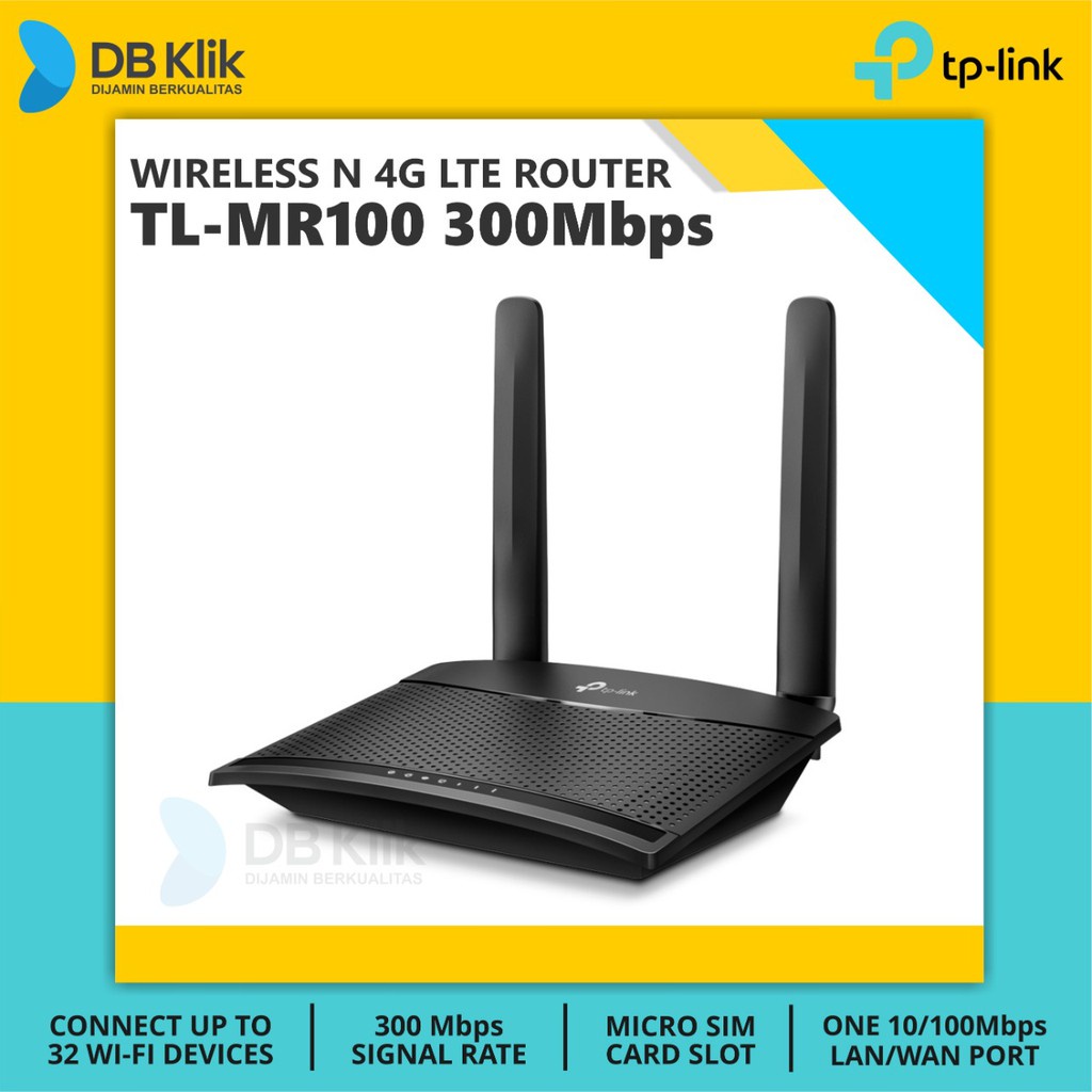 Router TP Link TL-MR100 300Mbps 4G Wireless N Router - TPLink TL-MR100