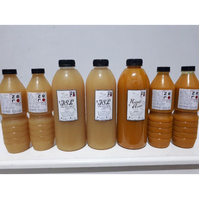 

Jamu Kunyit Sirih Pinang Manjakani / Jamu Jahe Sereh Lemon / Jamu Beras Kencur Original / Wedang Jahe ukuran 1 Liter (Rasa Bisa Request / Kurangin Gula / Kurangin atau Ganti Bahan Rempah Tradisional)