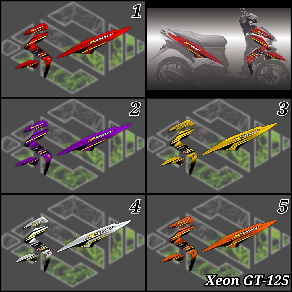 STRIPING XEON GT 125 - STIKER STRIPING VARIASI LIST YAMAHA XEON GT