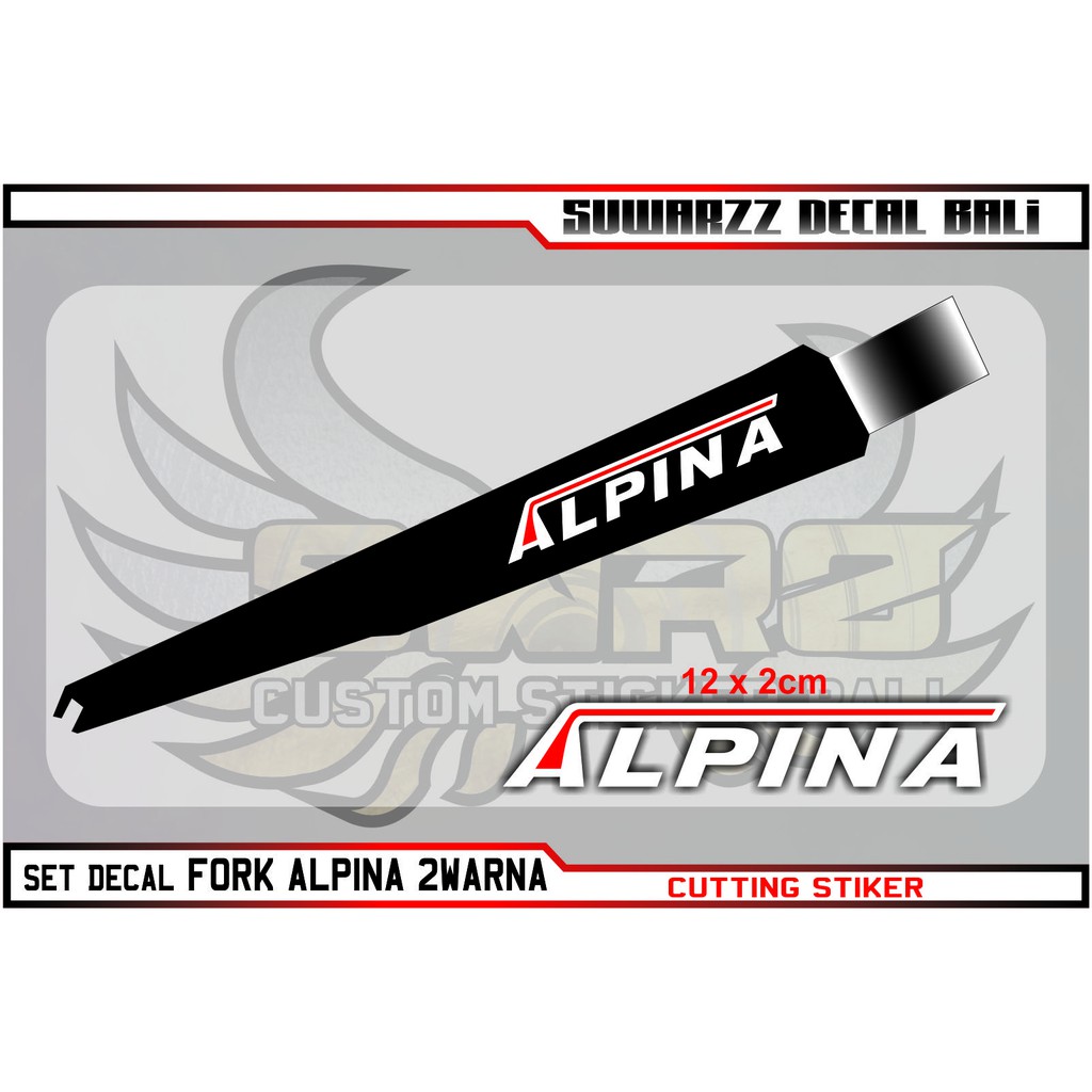 DECAL STIKER STICKER FORK ALPINA 2WARNA