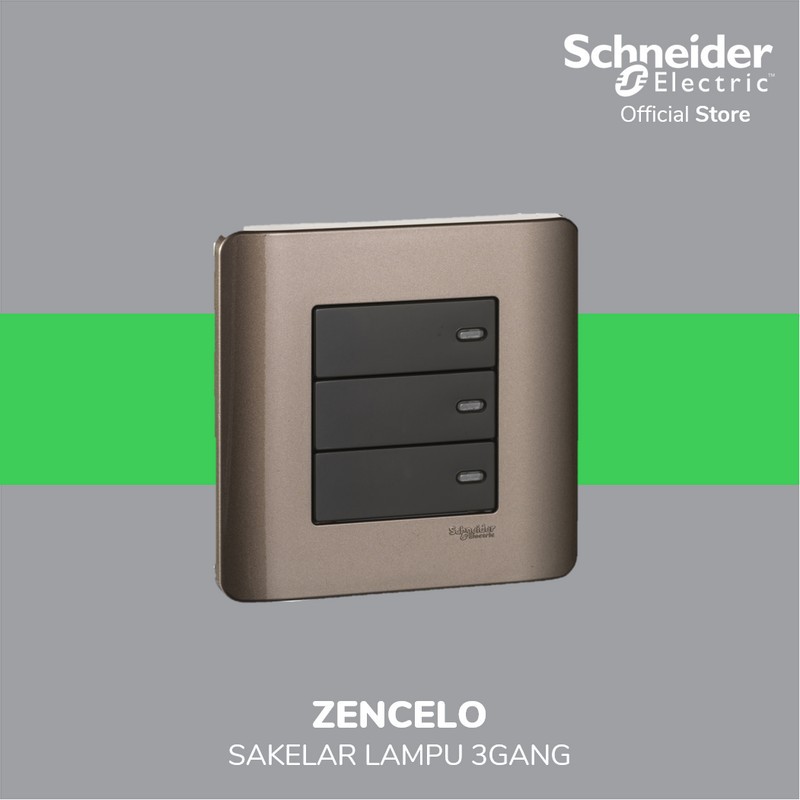 Saklar Triple Silver Bronze Zencelo Schneider