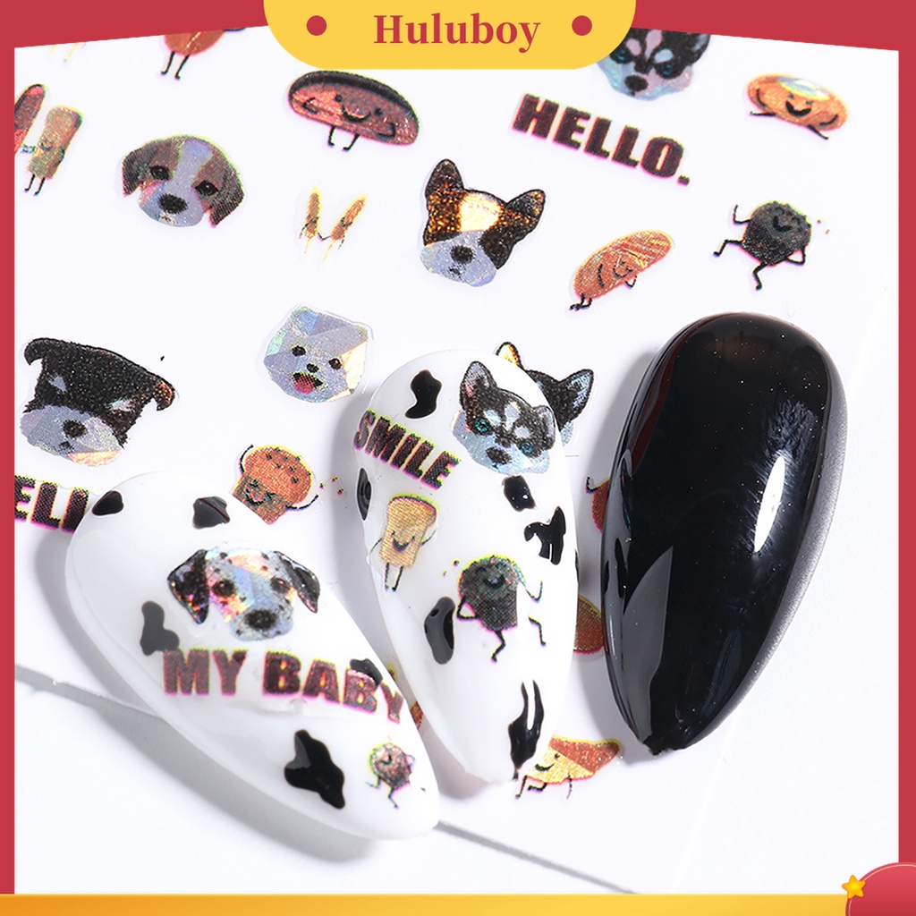 Huluboy Huluboy♡ Stiker Kuku 3D Dengan Perekat Untuk Salon Kecantikan