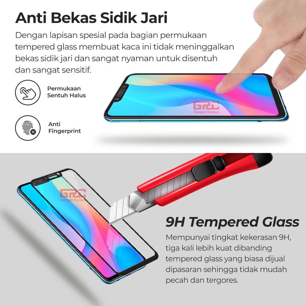 Tempered Glass HUAWEI NOVA 3 3i HOGO Full Cover Anti Gores Kaca