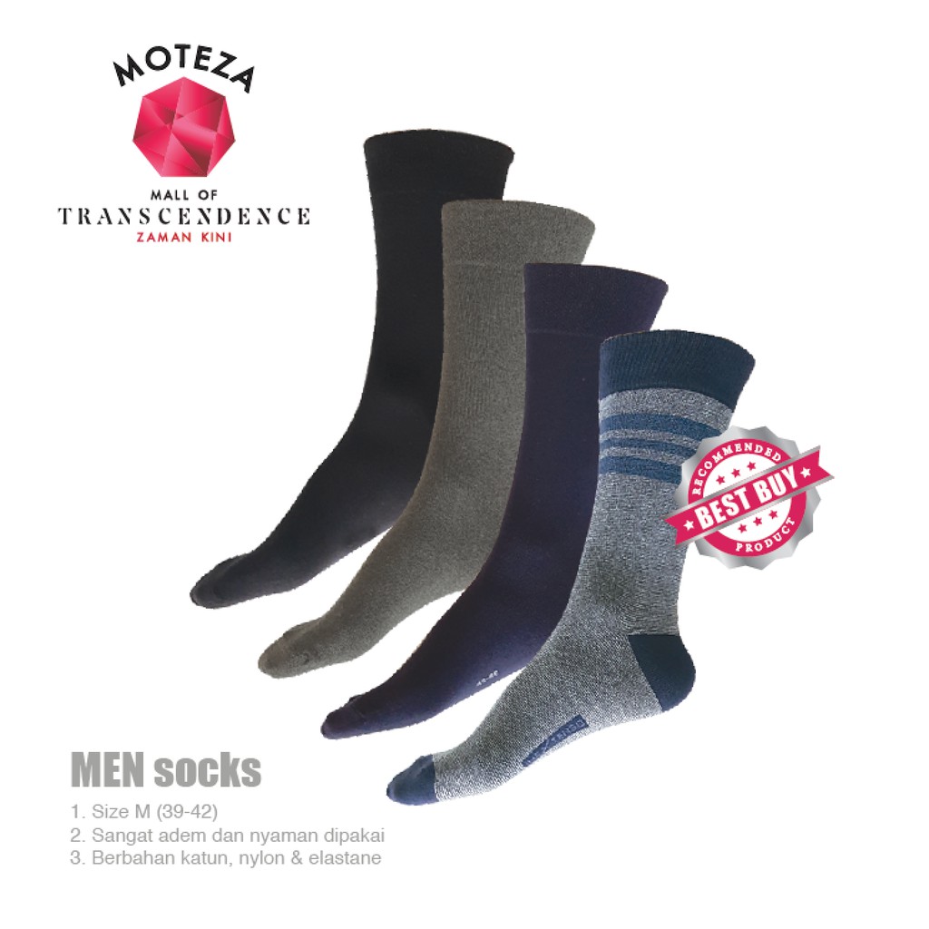 Moteza Kaos Kaki Pria Kantor Kerja Formal / Men Socks - PREMIUM Size 39-42 / 43-46