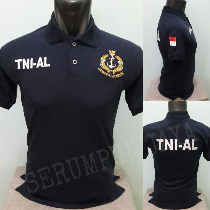 KAOS TNI AL NAVY - KAOS KERAH TNI-AL NAVY - KAOS TNI AL NAVY FULL BORDIR