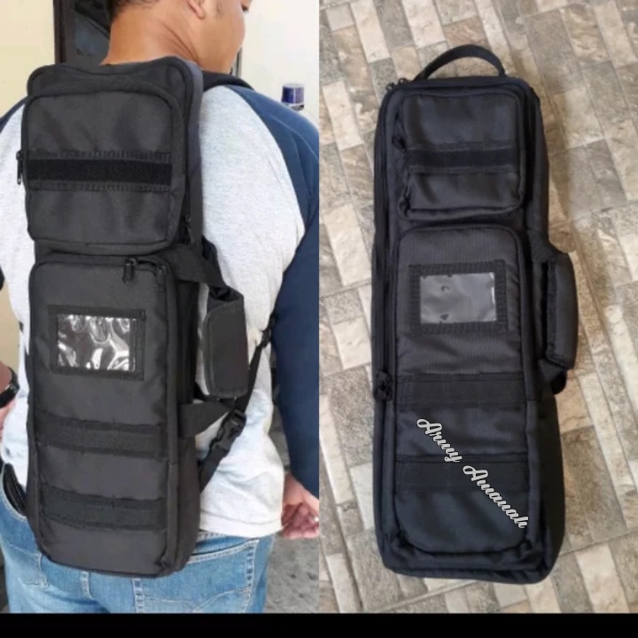 Tas Senjata V2 Sabhara Tas Senapan Brimob Tas Senjata TNI POLRI Holster Tas Airsoft Hitam