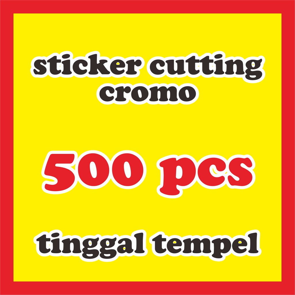

sticker label 500 pcs 3cm stiker cutting murah cromo