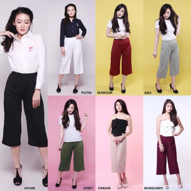 TERMURAH!! KULOT PENDEK POLOS - celana pendek tebal wanita bahan crepe milano