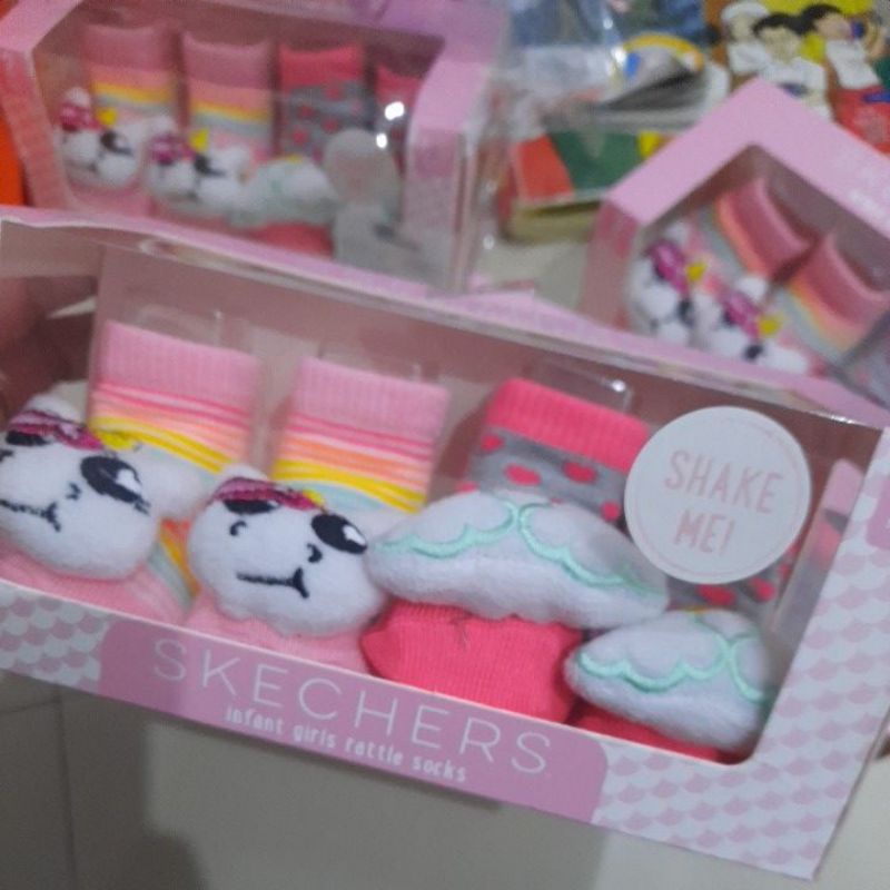 kaos kaki bayi skechers isi 2. skechers infant girls rattle socks