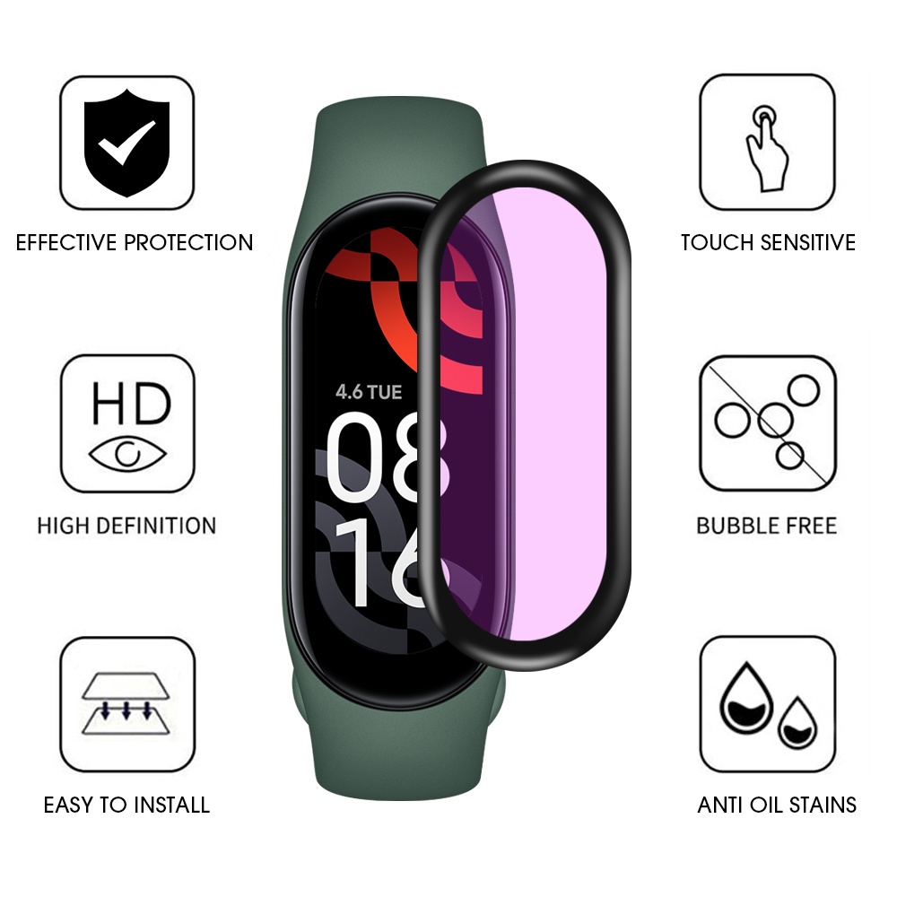 1pc Pelindung Layar Anti Blue Ray Untuk Xiaomi Mi Band 7 / 7NFC / Smart Band