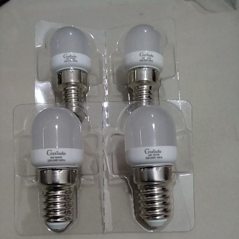 LAMPU BOLA KULKAS LED FITTING E~12 ww dan wh