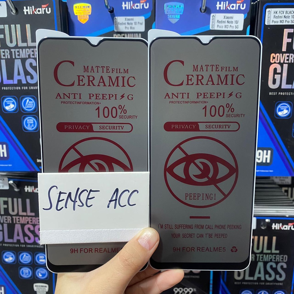REALME 5 5I 5S REALME 6 REALME 6 PROTempered Glass Anti Gores Ceramic PRIVACY SPY Matte Anti Pecah S