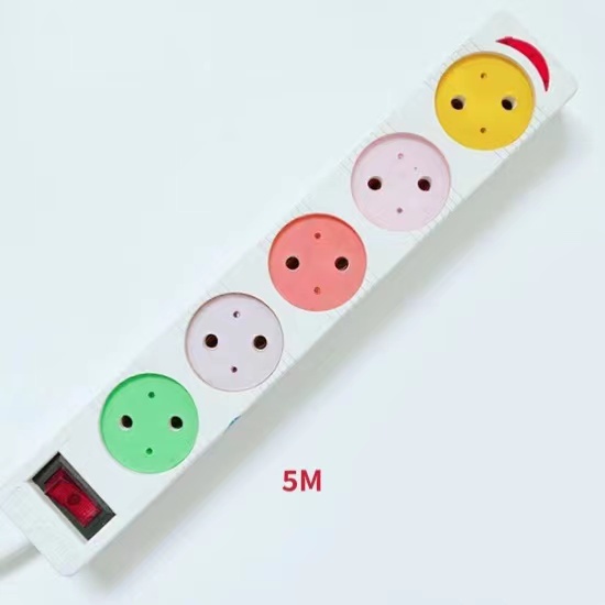 Stop Kontak / Colokan Gepeng 5 Lubang 3 Meter Warna-warni - yoyosoo