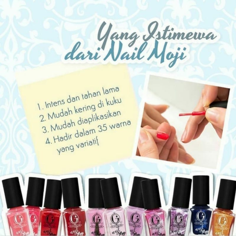 MADAME GIE (Satuan) Nail Moji Glamour Series - Cat Kuku / Pewarna Kuku / Kutek