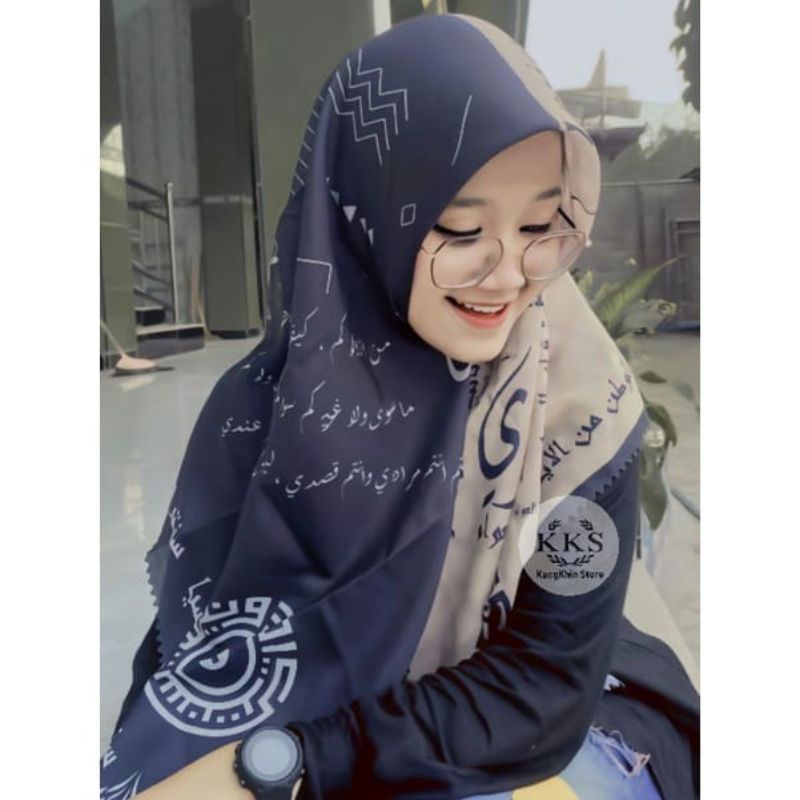 JILBAB KORAN VIRAL ARAB KOREA AKSARA JAWA/Santri Indonesia/DEENAY DENAY VOAL / KERUDUNG/HIJAB/KHIMAR