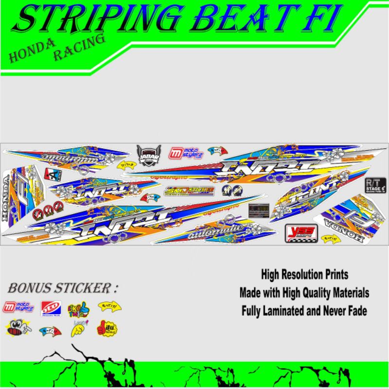 STRIPING MOTOR BEAT FI THAILOOK KARAKTER