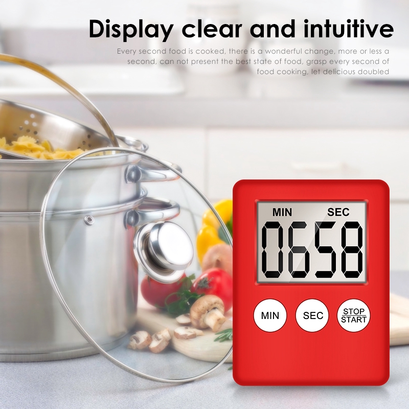 Large LCD Digital Kitchen Cooking Timer Count-Down Up Clock Alarm Magnetic