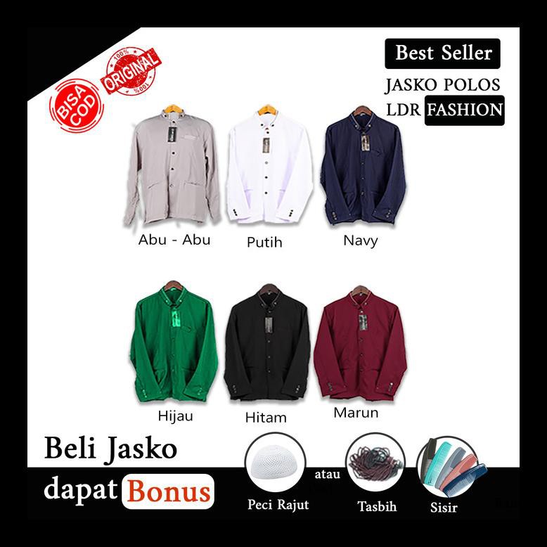 READY BAJU KOKO - JASKO POLOS PUTIH ELEGAN KOKO COWOK MURAH ALE