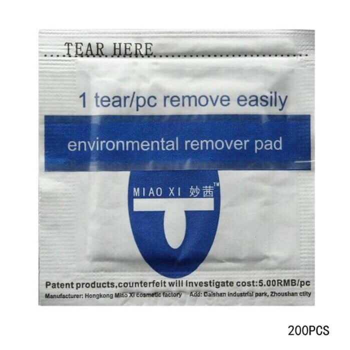 INSTANT WRAP 1PC REMOVER PAD REMOVE GEL POLISH / KERTAS WRAP INSTAN HAPUS KUTEK GEL POLISH