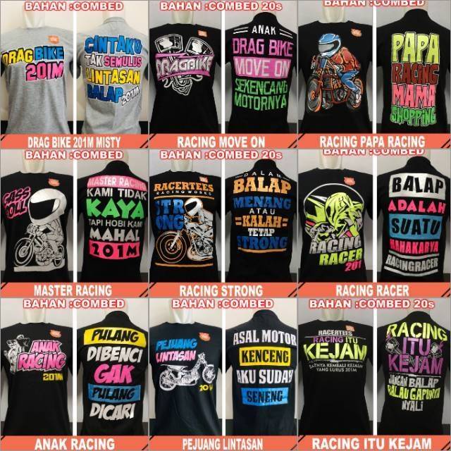 Kaos Balap Drag Race 201m Motor Racing Kekinian Distro