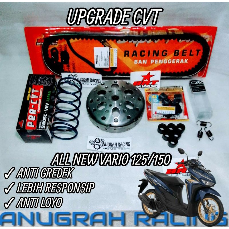 PAKET UPGRADE CVT KIRIAN ANTI GREDEK ANTI LOYO LEBIH RESPONSIP ALL NEW VARIO 125 LED VARIO 150 LED M