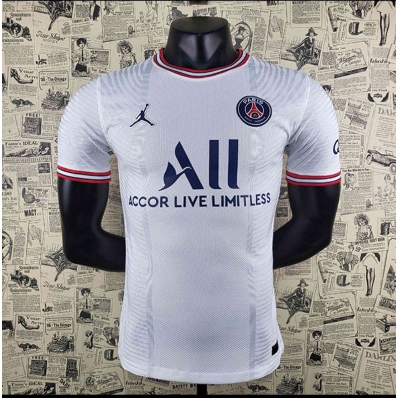 Jersey Bola PSG 4th Fourth WHITE Player Issue PI Drifit ADV Vaporknit 2021/2022 PI PUTIH 21/22 Premi
