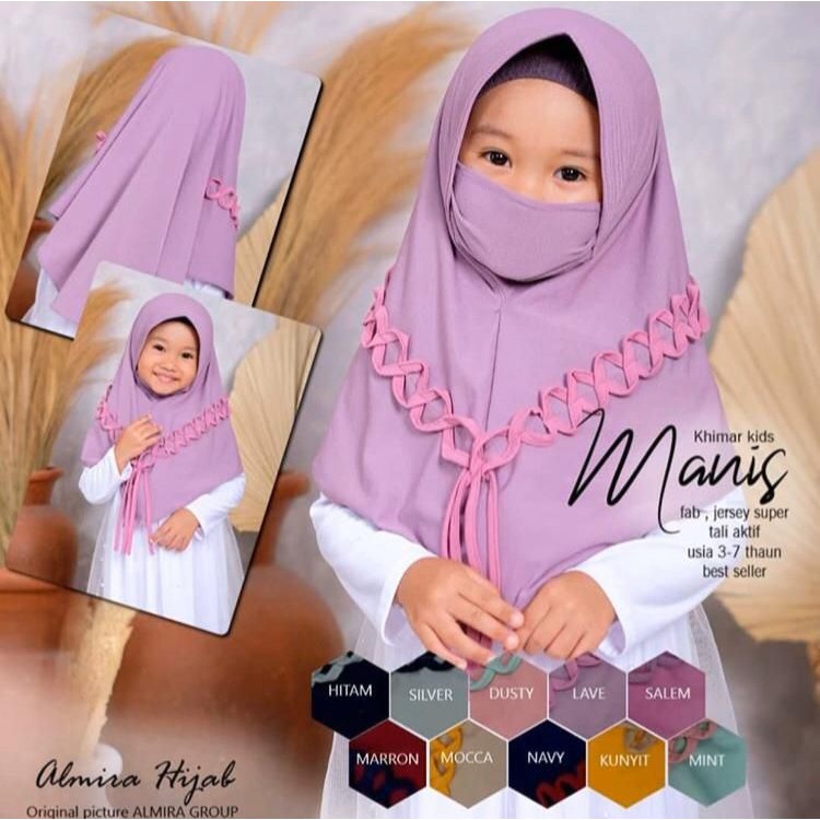 HIJAB INSTANT ANAK NIQOB MANIS ORI ARETHA